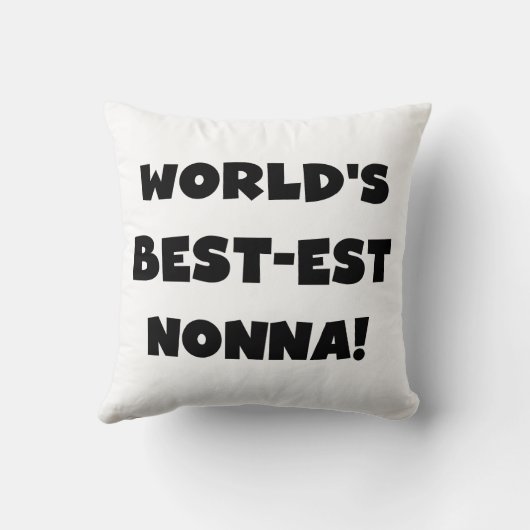 ブラック文字最高ので最も高いTシャツとギフト クッション (裏面)