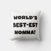 ブラック文字最高ので最も高いTシャツとギフト クッション (正面)