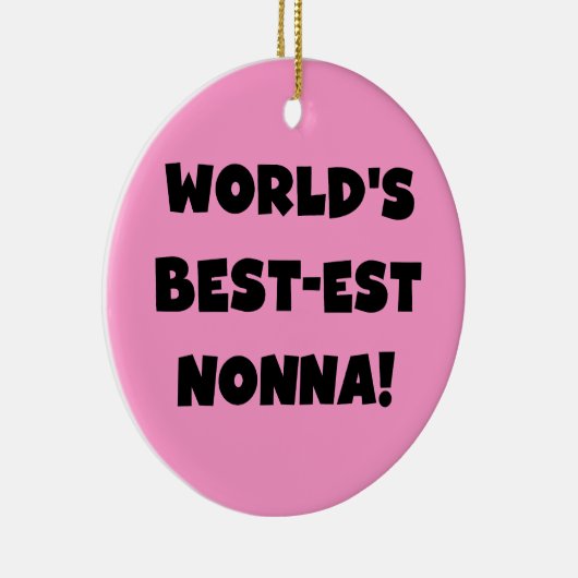 ブラック文字最高ので最も高いTシャツとギフト セラミックオーナメント (右)