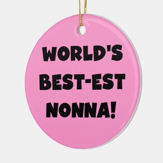 ブラック文字最高ので最も高いTシャツとギフト セラミックオーナメント (左)