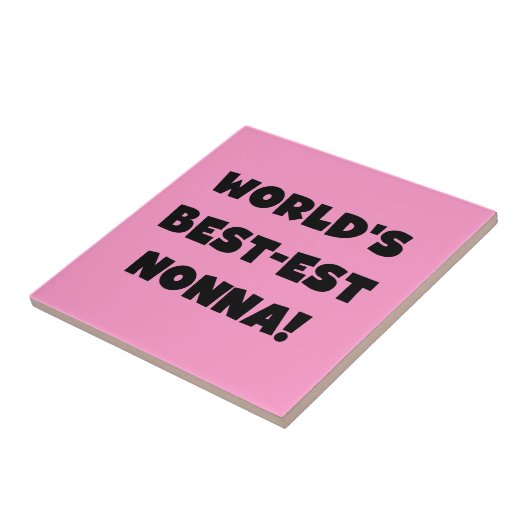 ブラック文字最高ので最も高いTシャツとギフト タイル (側面)