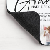 ブラック文字|孫が人生の壮大な写真を撮る マウスパッド (コーナー)