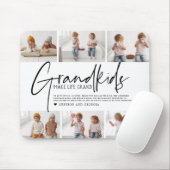 ブラック文字|孫が人生の壮大な写真を撮る マウスパッド (マウス)