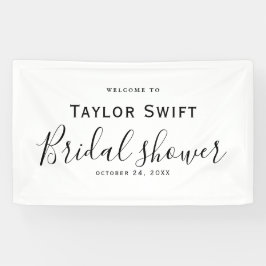 ブラック書道ブライダルシャワーバナー 横断幕