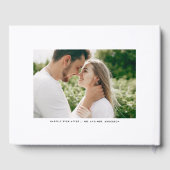 ブラック書道夫妻素朴写真結婚ズ ゲストブック (裏面)