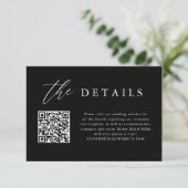 ブラック書道QRコード結婚の詳細 エンクロージャーカード (スタンド正面)