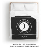 ブラック最高のグーマーゴルファーモノグラムのスポーツプロ フリースブランケット