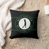 ブラック最高のゴルファーはグリーンに向けたロングショットで クッション (ブランケット)