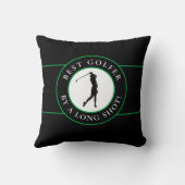 ブラック最高のゴルファーはグリーンに向けたロングショットで クッション (裏面)