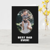 ブラック最高のパパエバカスタムー写真父の日 カード (黄色い花)