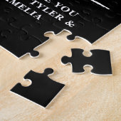 ブラック最高のパパエバーファミリー2写真 ジグソーパズル (側面)