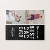 ブラック最高のパパエバーファミリー2写真 ジグソーパズル (横)