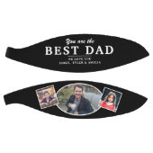 ブラック最高のパパ父3フォトコラージュ バスケットボール (パネル)