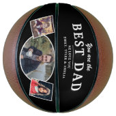 ブラック最高のパパ父3フォトコラージュ バスケットボール (縦)