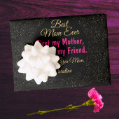 ブラック最高のピックママは未だシックモダンママの日 ラッピングペーパーシート