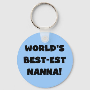 ブラック最高の文字で最も人気のNanna Tシャツとギフト キーホルダー