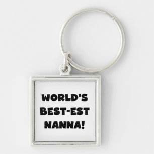 ブラック最高の文字で最も人気のNanna Tシャツとギフト キーホルダー