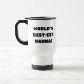 ブラック最高の文字で最も人気のNanna Tシャツとギフト トラベルマグ (左)