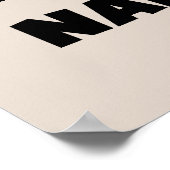 ブラック最高の文字で最も人気のNanna Tシャツとギフト ポスター (角)