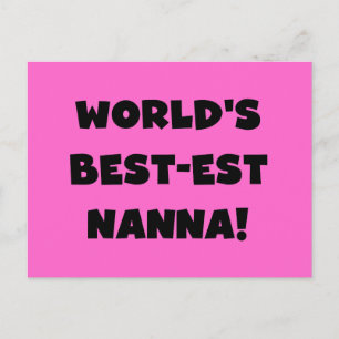 ブラック最高の文字で最も人気のNanna Tシャツとギフト ポストカード