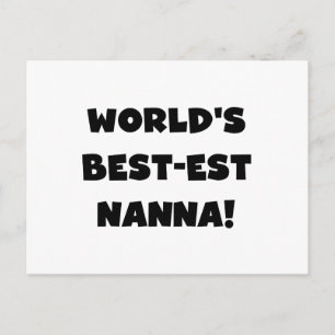 ブラック最高の文字で最も人気のNanna Tシャツとギフト ポストカード