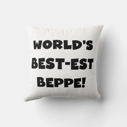 ブラック最高の文字で最も人気のTシャツとギフト クッション (裏面)