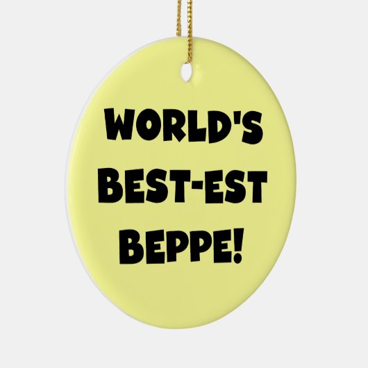 ブラック最高の文字で最も人気のTシャツとギフト セラミックオーナメント (右)