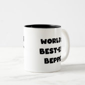 ブラック最高の文字で最も人気のTシャツとギフト ツートーンマグカップ (正面右)