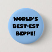 ブラック最高の文字で最も人気のTシャツとギフト 缶バッジ (正面)