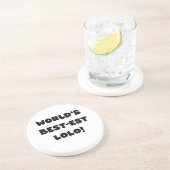 ブラック最高の文字で最も優れたLolo Tシャツとギフト コースター (側面)