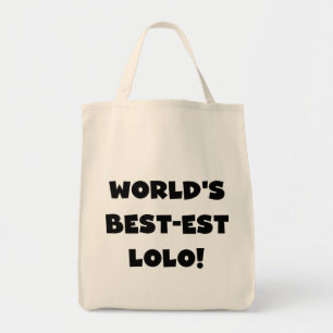 ブラック最高の文字で最も優れたLolo Tシャツとギフト トートバッグ