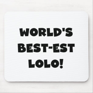 ブラック最高の文字で最も優れたLolo Tシャツとギフト マウスパッド