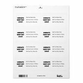 ブラック最高の文字で最も優れたLolo Tシャツとギフト ラベル (フルシート)