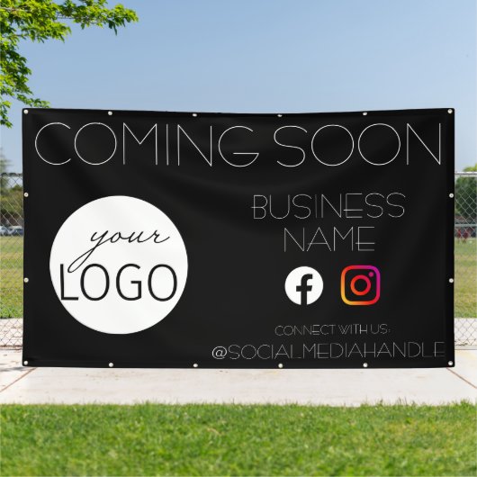 ブラック来ズ・マーン・ビジネス・ロゴ・プロモーション・バナー 横断幕 (外側)