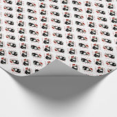 ブラック柴犬サンタポーズ ラッピングペーパー (角)