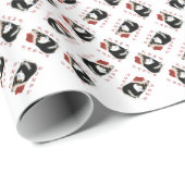 ブラック柴犬サンタポーズ ラッピングペーパー (ロールコーナー)