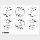 ブラック桜さくらんぼモダン咲きアジア結婚ズ ラウンドシール (シート)