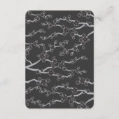 ブラック桜さくらんぼ花咲き禅ウェディングレセプション エンクロージャーカード (裏面)