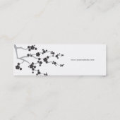 ブラック桜さくらんぼ花花花華東洋禅 スキニー名刺 (裏面)