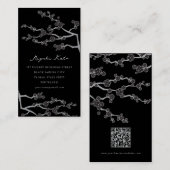 ブラック桜さくらんぼ花花花華東洋禅 名刺 (正面/裏面)