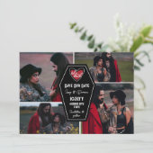 ブラック棺Til死ハートゴシック写真 セーブザデート (スタンド正面)