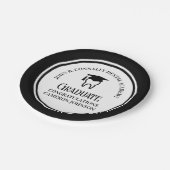 ブラック歯科学校カスタム卒業パーティー ペーパープレート (アングル)