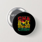 ブラック歴史月間クルーネック CNA LPN看護師 メラニン BHM 缶バッジ (正面&裏面)
