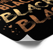 ブラック毎月黒歴Bhm Blmアフリカ ポスター (角)