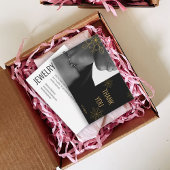 ブラック気にジュエリー、スモールビジネスエンクロージャ、 サンキューカード