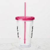 ブラック気のあるそぶりをしたXOXOスクリプトとバラ金ゴールドリップキス アクリルタンブラー (右)