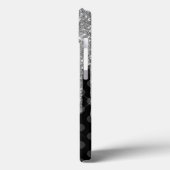 ブラック水玉模様とシルバーグリッター Case-Mate iPhoneケース (裏面 / 左)