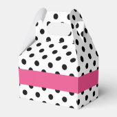 ブラック水玉模様とピンクストライプのカスタムお願い フェイバーボックス (裏面サイド)