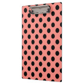 ブラック水玉模様オンピーチ クリップボード (左)