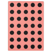 ブラック水玉模様オンピーチ クリップボード (裏面)